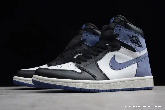 Official Maikesneakers High Air Retro OG 1 Blue Jordan Moon 555088-115 0430